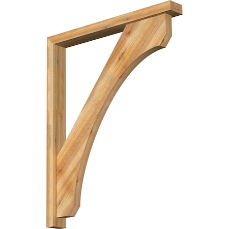 Ekena Millwork Legacy Block Rough Sawn Bracket w/ Offset Brace, Western Red Cedar, 4"W x 34"D x 42"H BKT0402X34X42LEC05RWR